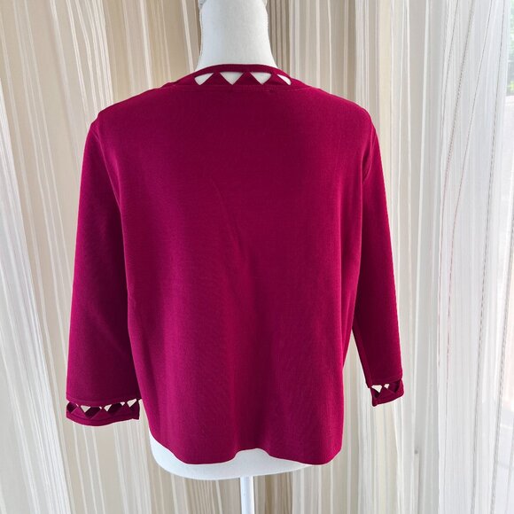 Ted Baker Maroon Red Cardigan, Ted size 3, US size 8 - Picture 2 of 4